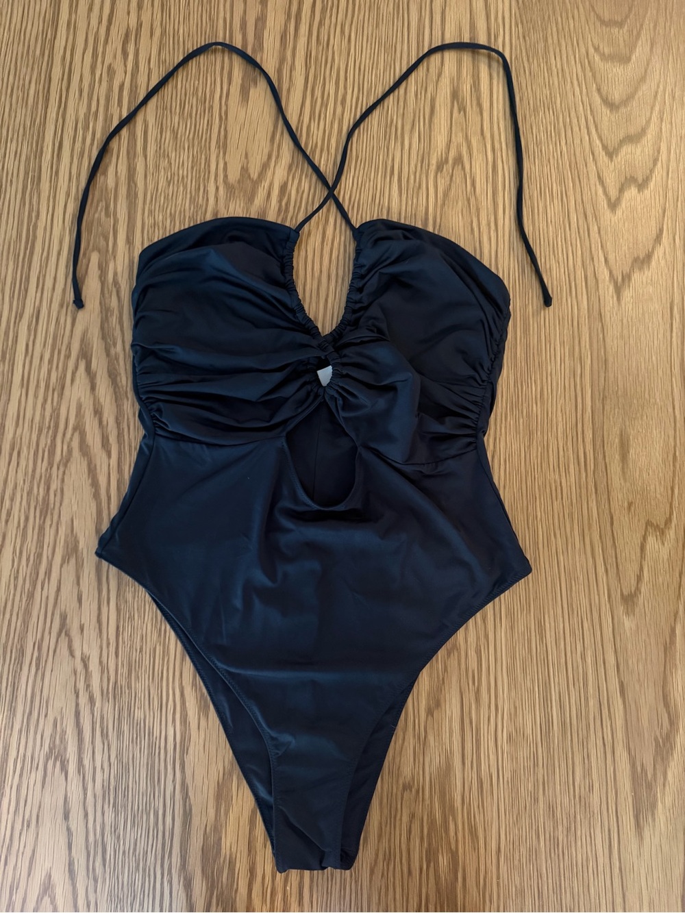 Fisch for Rebecca Taylor One-Piece Swimsuit with Front Twist and Keyhole